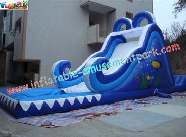 আবাসিক, বাণিজ্যিক গ্রেড 0.55mm পিভিসি তরমুজ বহিরঙ্গন Inflatable জল স্লাইড